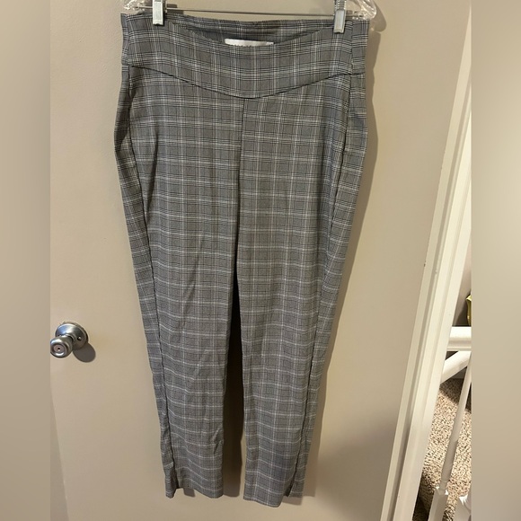 Larry Levine black and white plaid pull-on trousers - Picture 1 of 4